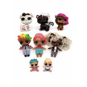 LOL Surprise Lot Dolls Pets Lil Babies MGA Bundle 8pc Scribbles Skunk Punk